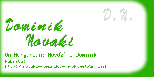 dominik novaki business card